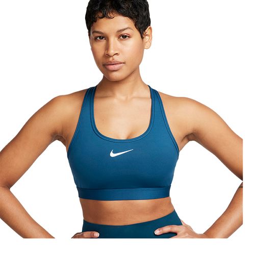 Top Nike Running Dama Swoosh Medium Azul