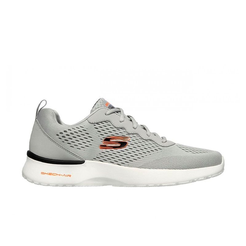 Zapatilla-Skechers-Casual-Hombre-Mesh-Lace-Up-Gris