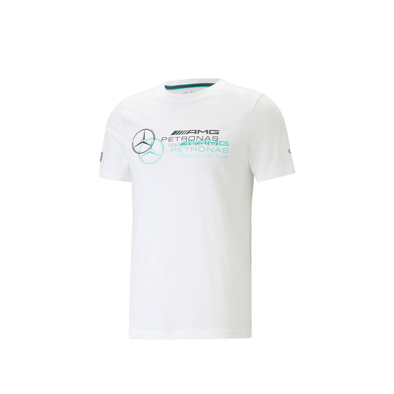 Camiseta-Puma-Casual-Hombre-Mercedes-F1-Blanco