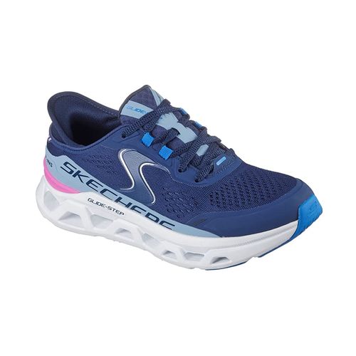 Zapatilla Skechers Casual Dama Slip Ins Glide Step Azul