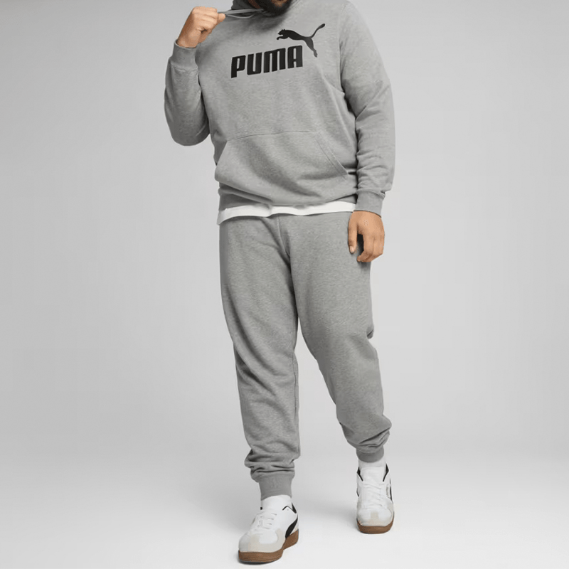 Buzo Puma Casual Hombre Essentials Logo Gris