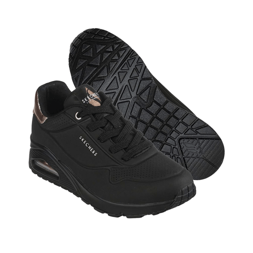 Zapatilla Skechers Casual Dama Uno Golden Air Negro