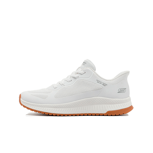 Zapatilla Skechers Casual Dama Bobs Squad 4 Blanco
